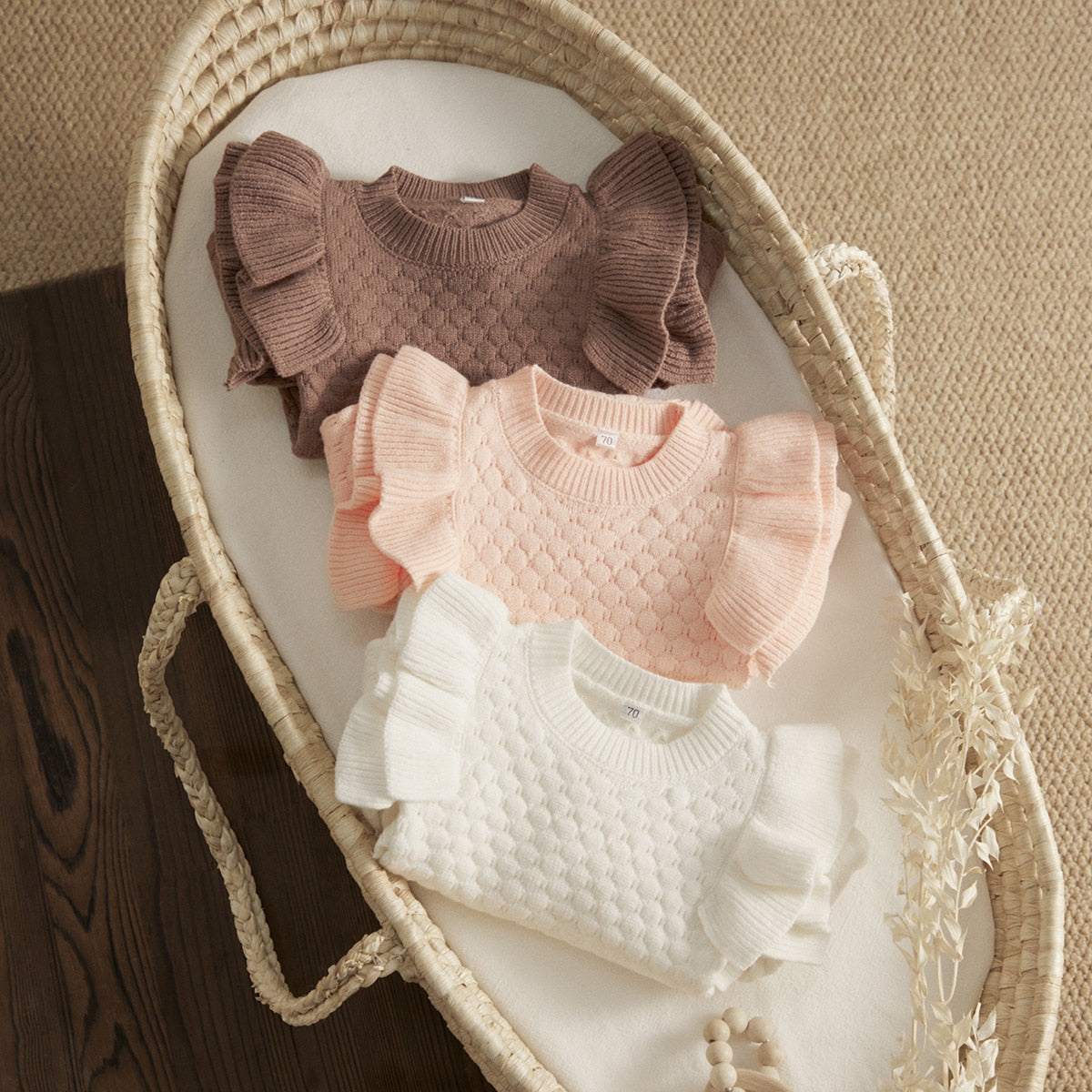 Knit Ruffle Sweater Onesie