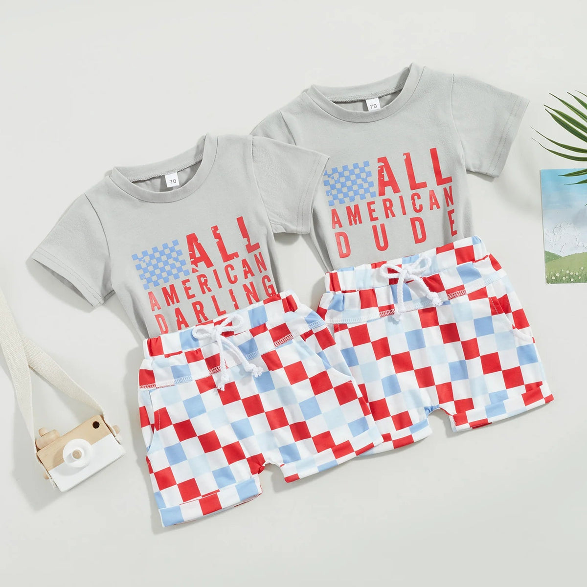 All American Checkered Set - The Ollie Bee