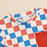 American Checkered Waffle Set - The Ollie Bee