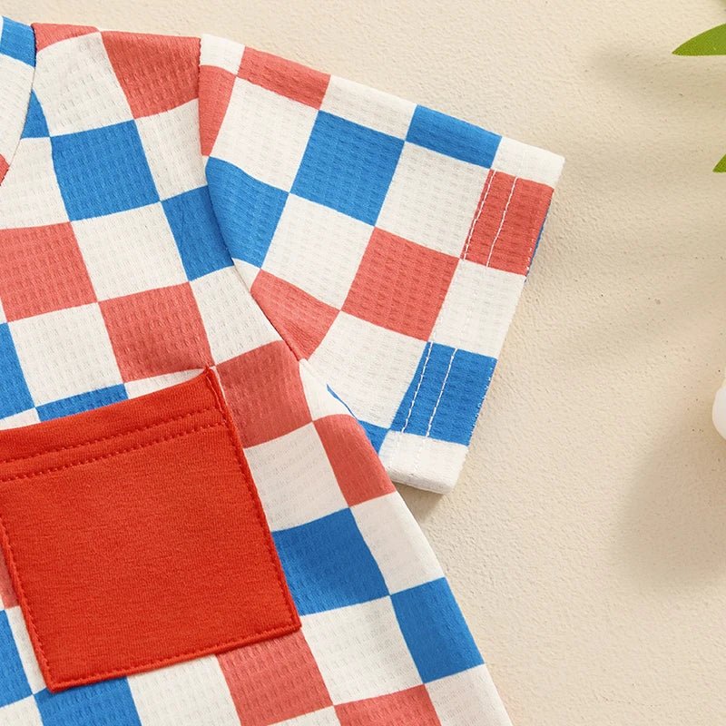 American Checkered Waffle Set - The Ollie Bee