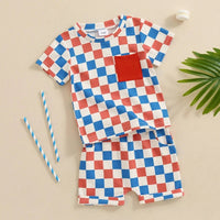 American Checkered Waffle Set - The Ollie Bee