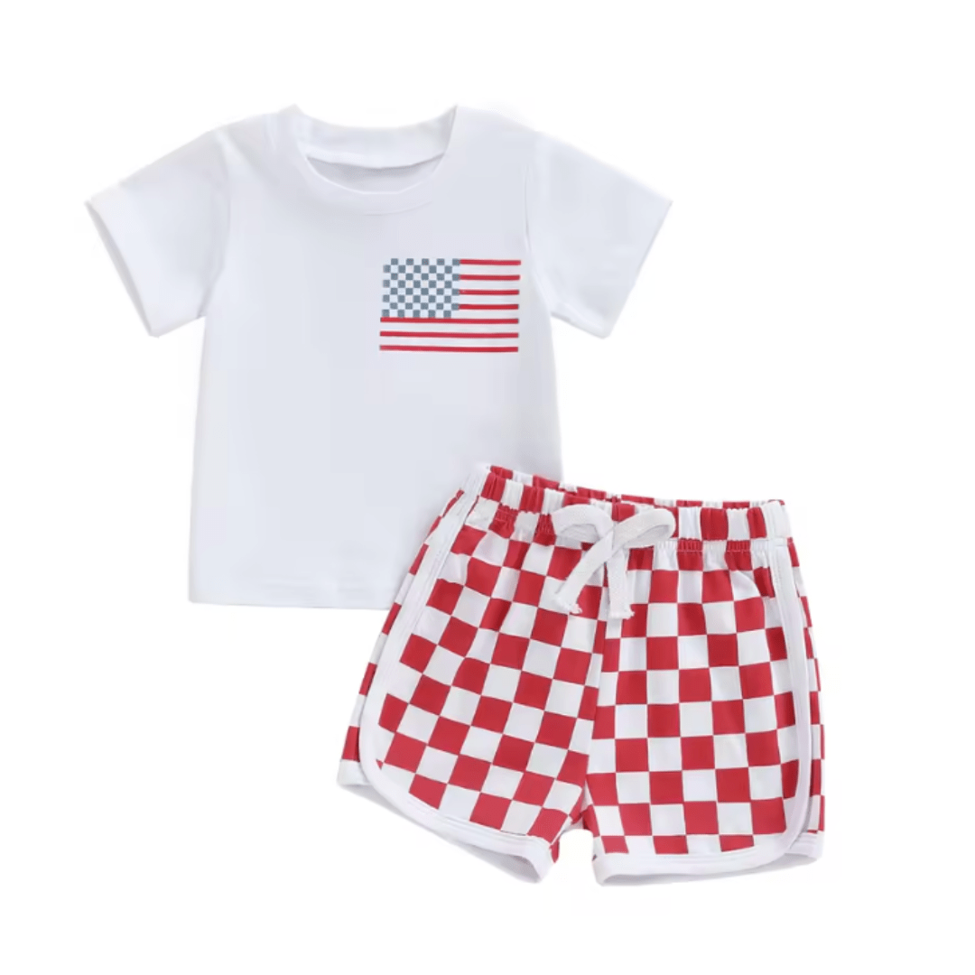 American Flag Checkered Set (Fast Ship) - The Ollie Bee