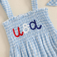 American Girl Gingham Romper - The Ollie Bee