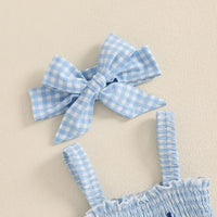 American Girl Gingham Romper - The Ollie Bee