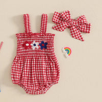 American Girl Gingham Romper - The Ollie Bee