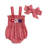 American Girl Gingham Romper - The Ollie Bee