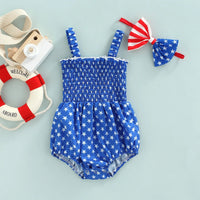 American Stars Onesie and Bow - The Ollie Bee