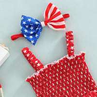 American Stars Onesie and Bow - The Ollie Bee