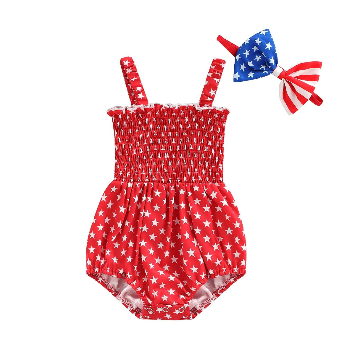 American Stars Onesie and Bow - The Ollie Bee