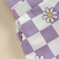 Checkerboard Daisy Overalls - The Ollie Bee