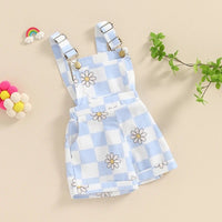 Checkerboard Daisy Overalls - The Ollie Bee