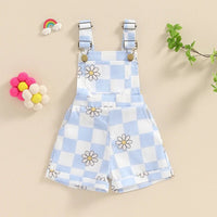 Checkerboard Daisy Overalls - The Ollie Bee