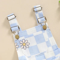 Checkerboard Daisy Overalls - The Ollie Bee