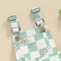 Checkerboard Daisy Overalls - The Ollie Bee