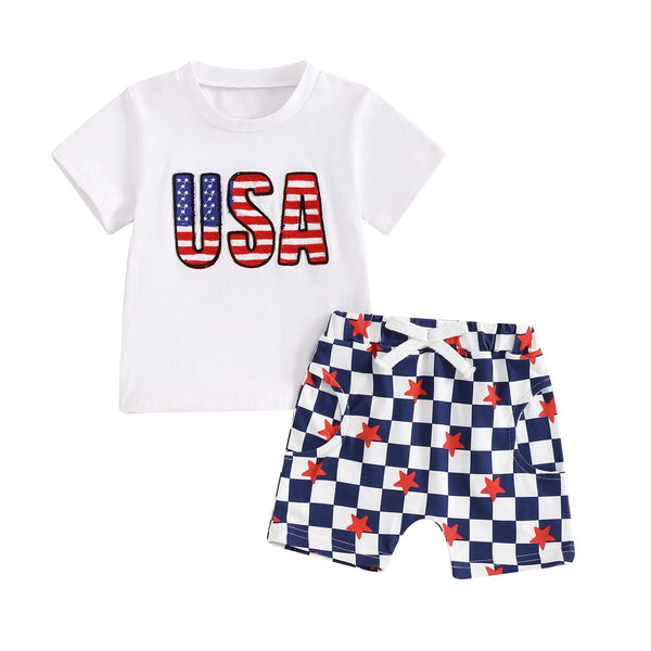 Checkered Stars USA Set - The Ollie Bee