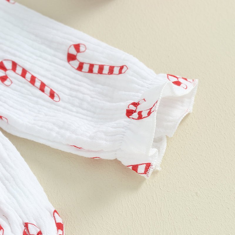 Christmas Print Bubble Onesie and Bow - The Ollie Bee