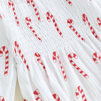 Christmas Print Bubble Onesie and Bow - The Ollie Bee