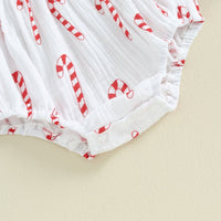 Christmas Print Bubble Onesie and Bow - The Ollie Bee
