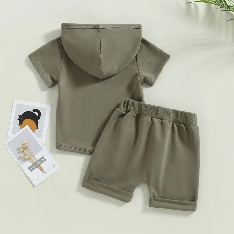 Hooded Pocket Tee Set - The Ollie Bee