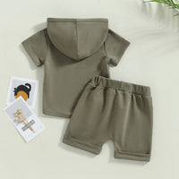 Hooded Pocket Tee Set - The Ollie Bee