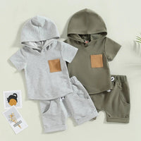 Hooded Pocket Tee Set - The Ollie Bee