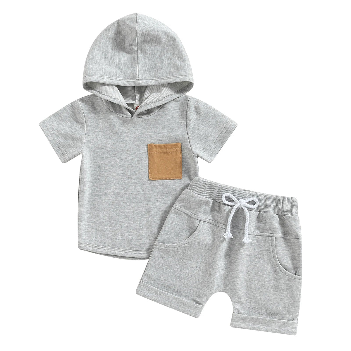 Hooded Pocket Tee Set - The Ollie Bee