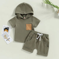 Hooded Pocket Tee Set - The Ollie Bee
