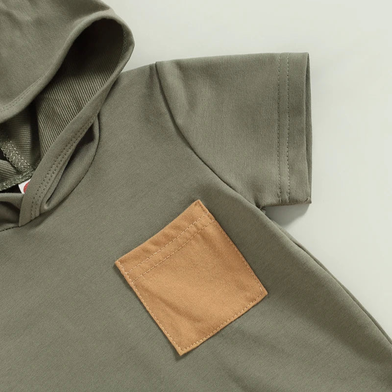 Hooded Pocket Tee Set - The Ollie Bee