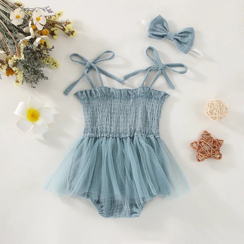 Muslin Tulle Onesie and Headband - The Ollie Bee