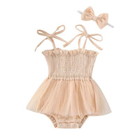 Muslin Tulle Onesie and Headband - The Ollie Bee