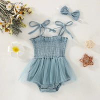 Muslin Tulle Onesie and Headband - The Ollie Bee