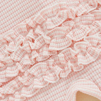 Pink Waffle Footie Set - The Ollie Bee