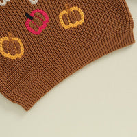 Pumpkin Embroidered Sweater - The Ollie Bee