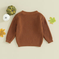 Pumpkin Embroidered Sweater - The Ollie Bee