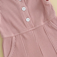 Ribbed Tie Sleeve Romper - The Ollie Bee