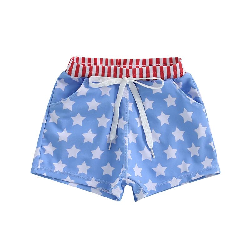 Stars and Stripes Swim Trunks - The Ollie Bee