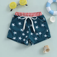 Stars and Stripes Swim Trunks - The Ollie Bee