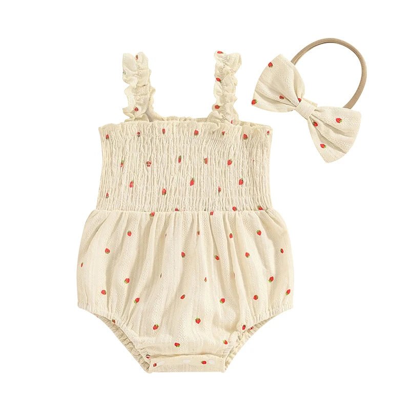Strawberry Shortcake Onesie and Headband - The Ollie Bee