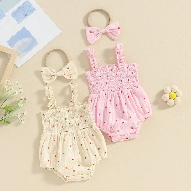 Strawberry Shortcake Onesie and Headband - The Ollie Bee