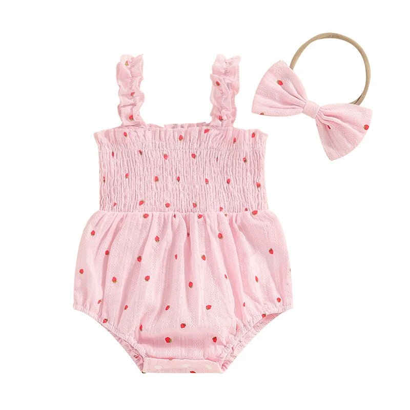 Strawberry Shortcake Onesie and Headband - The Ollie Bee
