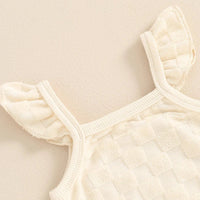 Terrycloth Checkerboard Onesie Outfit - The Ollie Bee