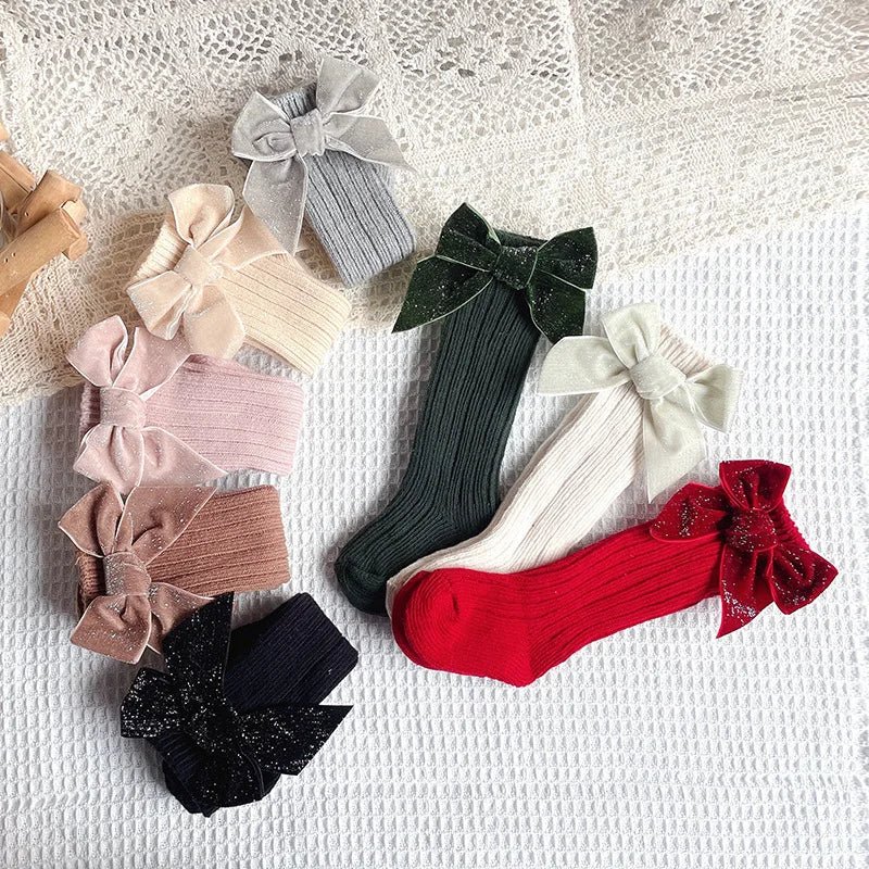 Velvet Sparkle Knee High Socks - The Ollie Bee