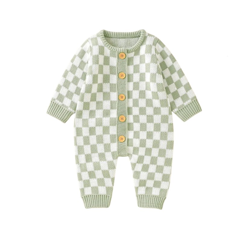 Checkerboard Sweater Onesie - The Ollie Bee