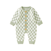 Checkerboard Sweater Onesie - The Ollie Bee