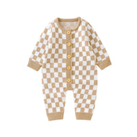 Checkerboard Sweater Onesie - The Ollie Bee