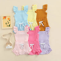 Fly Sleeve Ribbed Ruffle Set - The Ollie Bee