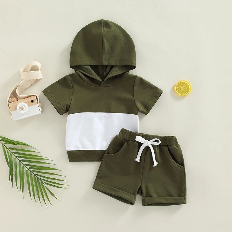 Hooded Two Tone Set - The Ollie Bee