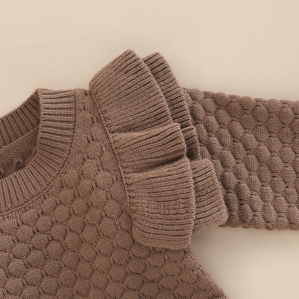Knit Ruffle Sweater Onesie - The Ollie Bee