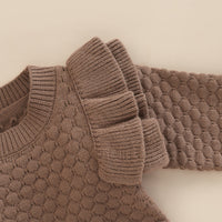 Knit Ruffle Sweater Onesie - The Ollie Bee