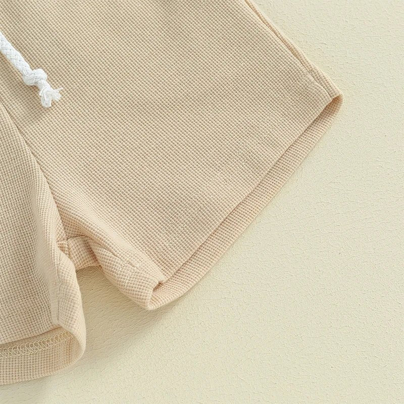 Neutral Waffle Checkered Set - The Ollie Bee